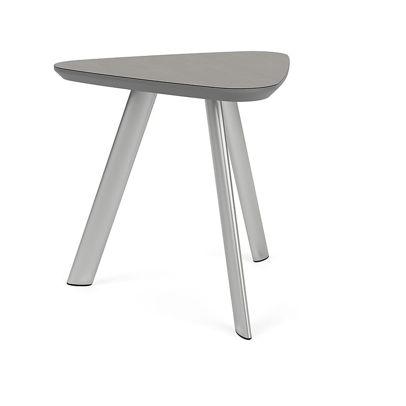 Lesro Willow 20"W x 20"D Laminate End Table, Sarum Twill/Silver (WL0520.SSV.TST) image 1