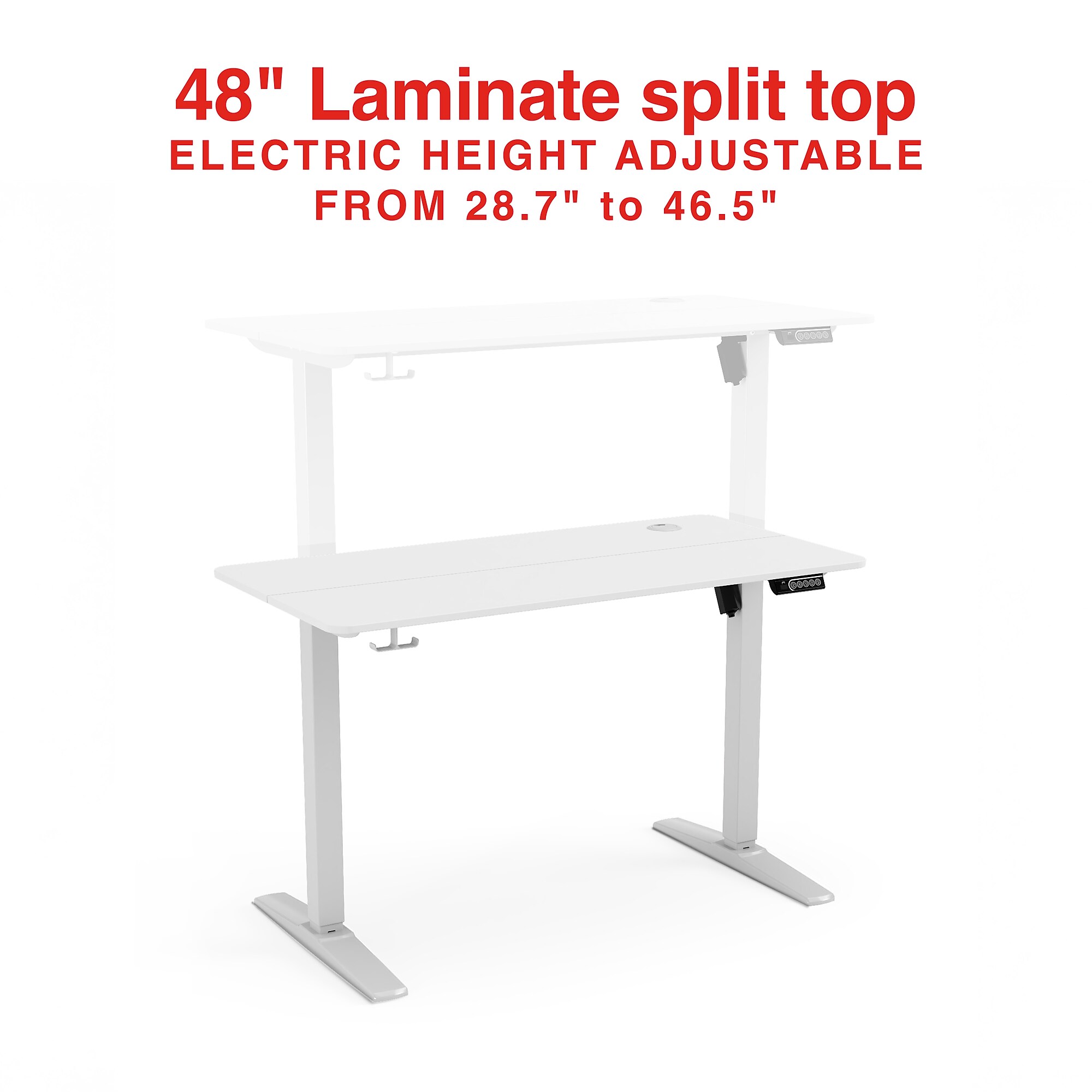 Staples 48″W Electric Rectangular Adjustable Standing Desk, White (ST63148) Sansujyuku sansujyuku.com