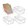 Azar Small Open Lid Storage Tote, Clear, 4/Pack (556233)~#|#~82B0C0F4-9FB5-49D8-9CF9CCC731FAEDDE_sc7