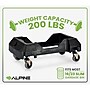 Alpine Industries Rectangular Trash Can Dolly, 200 lb. Weight Capacity, Black, 2/Pack (ALP477-DOLLY-2PK)~#|#~82B11DDA-19E2-48F9-8C86B8970B9753DF_sc7