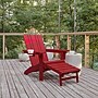 Flash Furniture Halifax Adirondack Chair with Cup Holder and Pull Out Ottoman, Red (LEHMP1045110RD)~#|#~82B31975-3DA0-432A-BFD24D977F4CA5D7_sc7