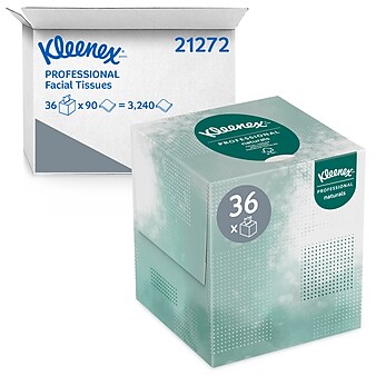 Kleenex Naturals Facial Tissue, 2-ply, 95 Tissues/Box, 36 Boxes/Pack (21272)