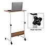 Mind Reader 21.75" Adjustable Standing Desk, Brown/White (OBRJUST-BRN)~#|#~82BF13D4-CCA8-4371-A5CBC303BAE9D09C_sc7