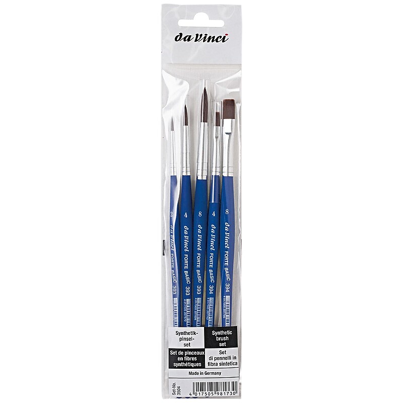 da Vinci FORTE Acrylic Synthetic Bristle Basic Student Brush, 5/Pack (DVXVA35040) image 1