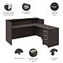 Bush Business Furniture Arrive 72"W L Shaped Reception Desk with Counter and Mobile File Cabinet, Storm Gray (ARV010SG)~#|#~82C907D9-ADE9-45CF-B4D58B5577B9C817_sc7