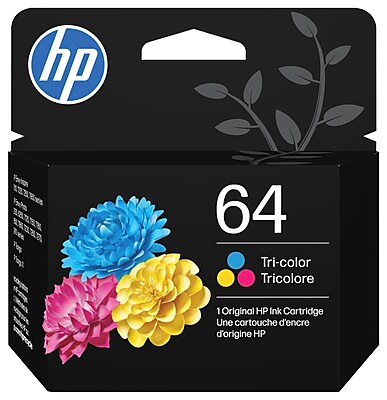 HP 64 Tri-Color Standard Yield Ink Cartridge, Prints Up to 165 Pages (N9J89AN#140) Sansujyuku sansujyuku.com