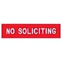 Cosco No Solicitors Sign, 2" x 8", Red (098001)~#|#~82D91C9C-C1C6-43DD-83F70CD8F345A90F_sc7