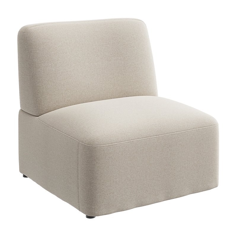 Bush Business Furniture Assemble Modular Lounge Chair, Armless, Oat Fabric (ASM130OTF-03) image 1