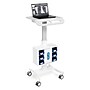 Luxor Vitalize Mobile 4-Wheel Healthcare Laptop Cart with Storage and Glove Dispenser Compartment, White (MCWS001)~#|#~82E42D32-D025-4E4C-BCB7B55D33498961_sc7