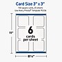 Avery Square Rounded Corners Integrated Cards, Matte White, 100/Pack (19479399842)~#|#~82E91595-4DE4-456F-AB98B9CFAD2A4580_sc7