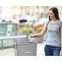 Alpine Industries Plastic Trash Can with Dolly, 23-Gallon, Gray, 3/Pack (ALP477-GRY-3PKD)~#|#~82F04DE6-82C3-460C-BCC7483CE4696CFA_sc7