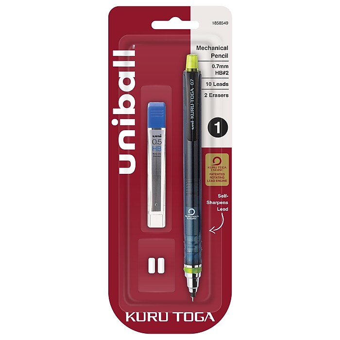 uni-ball Kuru Toga Mechanical Pencil, 0.7mm, #2 Medium Lead