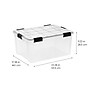 Iris WeatherPro 60 Quart Storage Bin with Latching Lid, Plastic, Clear, 4/Pack (500413)~#|#~82F2063E-C6E7-4288-A3E4ED50FC20CA13_sc7