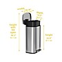 HLS Commercial Stainless Steel Trash Can with Hinged Lid, 13.2-Gallon, Silver (HLSS13RFR)~#|#~82FC6B44-D25B-416F-955BF643CE238BD0_sc7