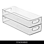 iDESIGN Large Stackable Plastic Storage Bin with Handles, Clear (64430)~#|#~83009C00-E0A7-4D61-9B98B0516AB49B95_sc7