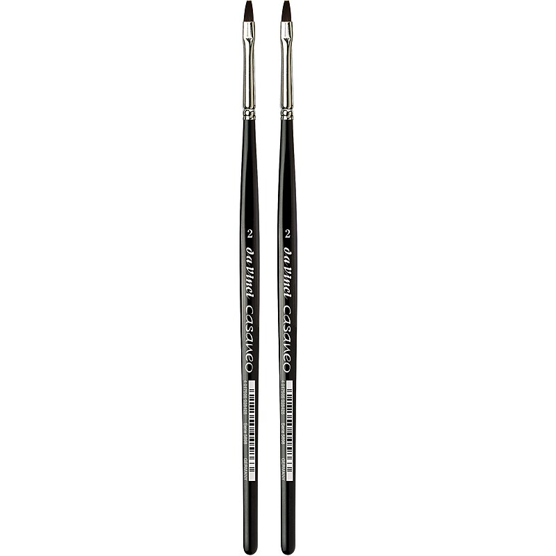 da Vinci CASANEO Mixed Media Synthetic Bristle, Flat Brush, 2/Pack (DVXVA58982-2) image 1
