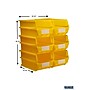 Triton Products LocBin Stackable Storage Bin, 7" x 8.25"x 14.75", Yellow, 6/Pack (3-240Y)~#|#~8309BEFA-3E1B-4369-AB27A23E965377DD_sc7
