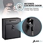AdirOffice Steel Ultimate Locking Wall Mounted Drop Box Interoffice Mailbox, Medium, Black (631-05-BLK-PKG)~#|#~830A16E5-4871-423B-9BEACB5E3D14743D_sc7