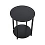 Household Essentials Jamestown 20"Dia. Laminate Round End Table, Black Oak/Black (8171-1)~#|#~830B3090-6593-44D2-B315FC85EC225049_sc7