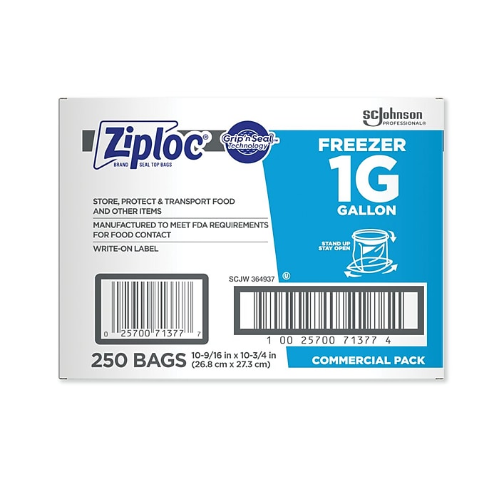 Ｕ・Vｌｏｃ　2袋 SC Johnson Professional® Ziploc® Brand Freezer Bags | SC