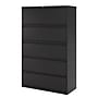 Staples HL8000 Commercial 5 File Drawers Lateral File Cabinet, Locking, Black, Letter/Legal, 42"W (21748D)~#|#~831B1452-F9AD-4D43-A19662F44192D3FC_sc7