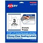 Avery Sealing Labels, 5-1/8" x 4", Clear, 75 Labels/Pack (19479370689)~#|#~832A2C1F-C50B-470C-8C7F6C8A8E4DDB70_sc7
