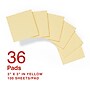 Staples Recycled Pop-up Notes, 3" x 3", Sunshine Collection, 100 Sheet/Pad, 36 Pads/Pack (S-33YRP36)~#|#~832FF0C0-ECC7-49B8-84EECD5958D8C6A4_sc7