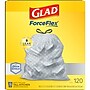 Glad ForceFlex OdorShield 13 Gallon Kitchen Trash Bag, 23.75" x 25.4", Low Density, 0.72 mil, Gray, 120 Bags/Box (79158)~#|#~83330DAF-A3FA-4FF3-952D9D8AA0F62C3F_sc7