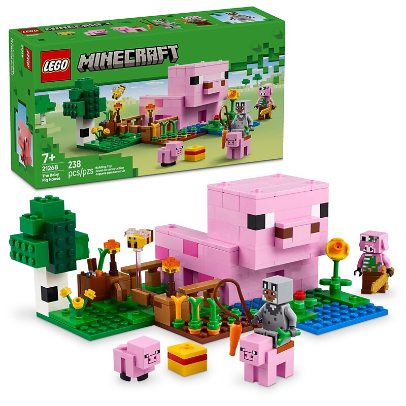 LEGO Minecraft The Baby Pig House, 238 Pieces  (21268) image 1