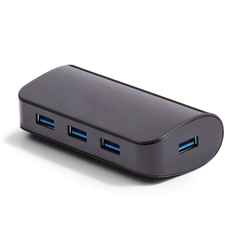 NXT Technologies™ 4-Port USB 3.0 Hub, Black (NX29745) image 1
