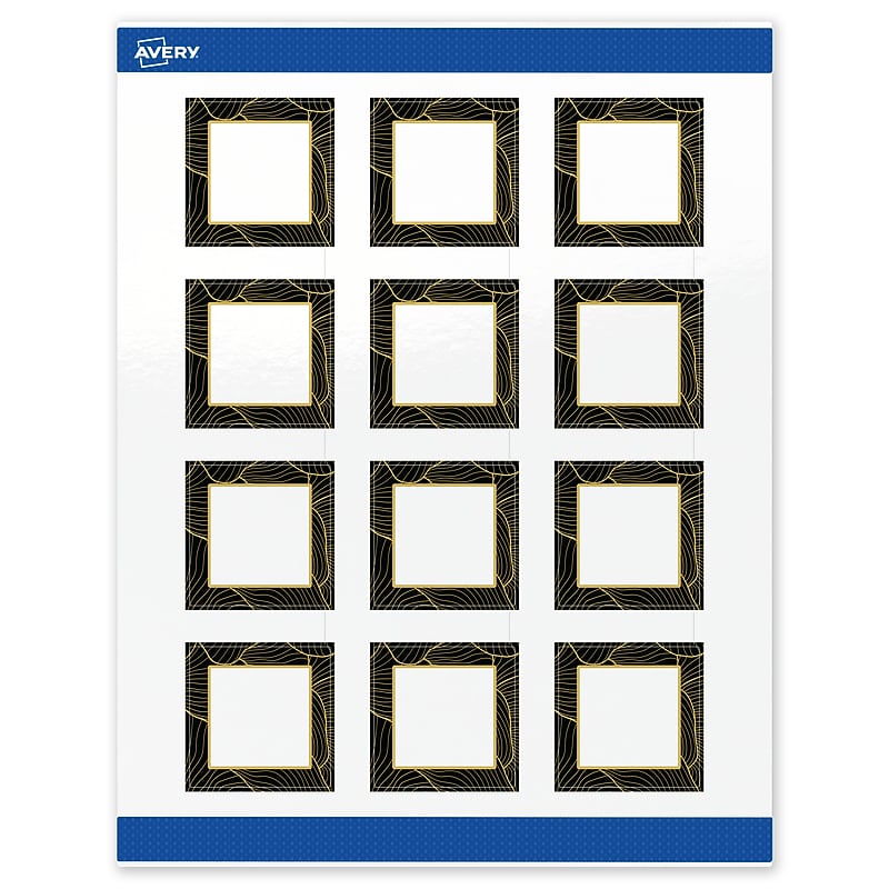 Avery Laser/Inkjet Square Multipurpose Labels, 2" x 2", White, 120/Pack (S00-ETE) image 1