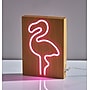 Simplee Adesso LED Wood Framed Neon Flamingo Table/Wall Lamp, 9"H, Brown/Multi-Color (SL3722-12)~#|#~83396516-CBE3-4083-8321A872D44109F8_sc7