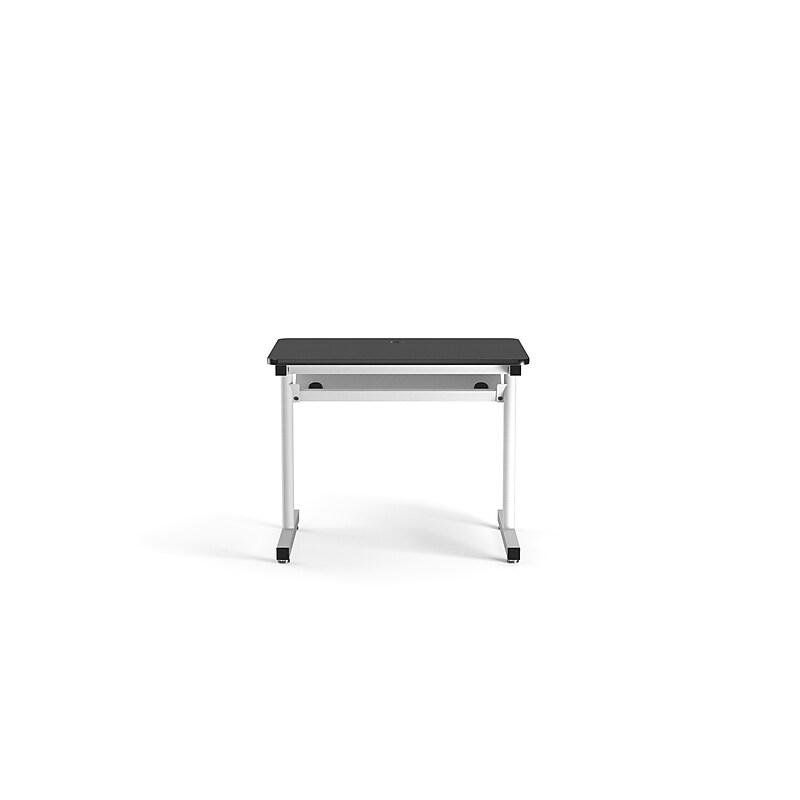 VersaDesk 36"W Basic Computer Table, Black/White (BCT3624-WB) image 1