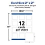 Avery Integrated Cards, 2" x 2", Matte White, 120/Pack (95269)~#|#~8354B0F3-A8B4-44E3-9013683897B312B9_sc7