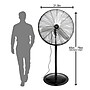 Vie Air 30" Industrial Oscillating Pedestal Fan, 3-Speed, Black (938120624M)~#|#~8354FF9A-423F-4889-8B767DE3009E77C6_sc7