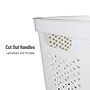 Mind Reader 15.85-Gallon Slim Laundry Hamper with Lid, Plastic, White, 2/Set (2HBIN60-WHT)~#|#~83571E88-E940-4135-B8FCFF1118D53D90_sc7