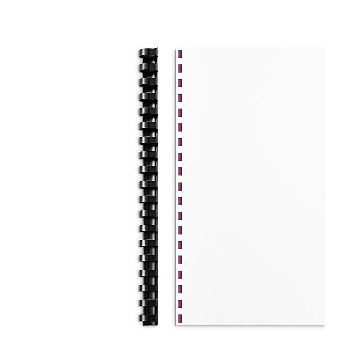 Staples 5/8" Plastic Binding Spine Comb, 120 Sheet Capacity, Black,  25/Pack (5232402/5232403) | Staples
