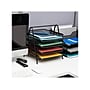 Mind Reader 4-Tier Stackable Paper Desk Tray Organizer, Metal, Black, 2/Pack (4TPAP2PK-BLK)~#|#~835D4DDF-E111-4374-93C9F9EE17277C83_sc7
