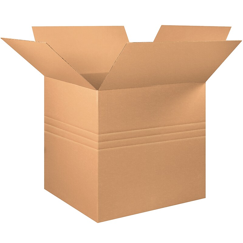 36" x 36" x 36" Multi-Depth Shipping Boxes, Brown, 5/Bundle (MD363636) image 1