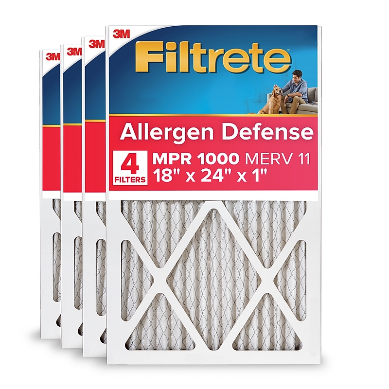 Filtrete Allergen Defense Air Filter, 18" x 24" x 1", 4/Pack (1000 MPR) image 1
