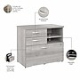 Bush Business Furniture Studio A 26" Office Storage Cabinet with 2 Shelves and Drawers, Platinum Gray (SDF130PGSU-Z)~#|#~83607732-4D8C-435B-998050967B71FA49_sc7