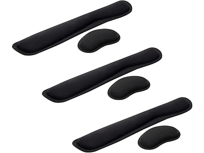 Mind Reader Wrist Rest, Set of 3, Black