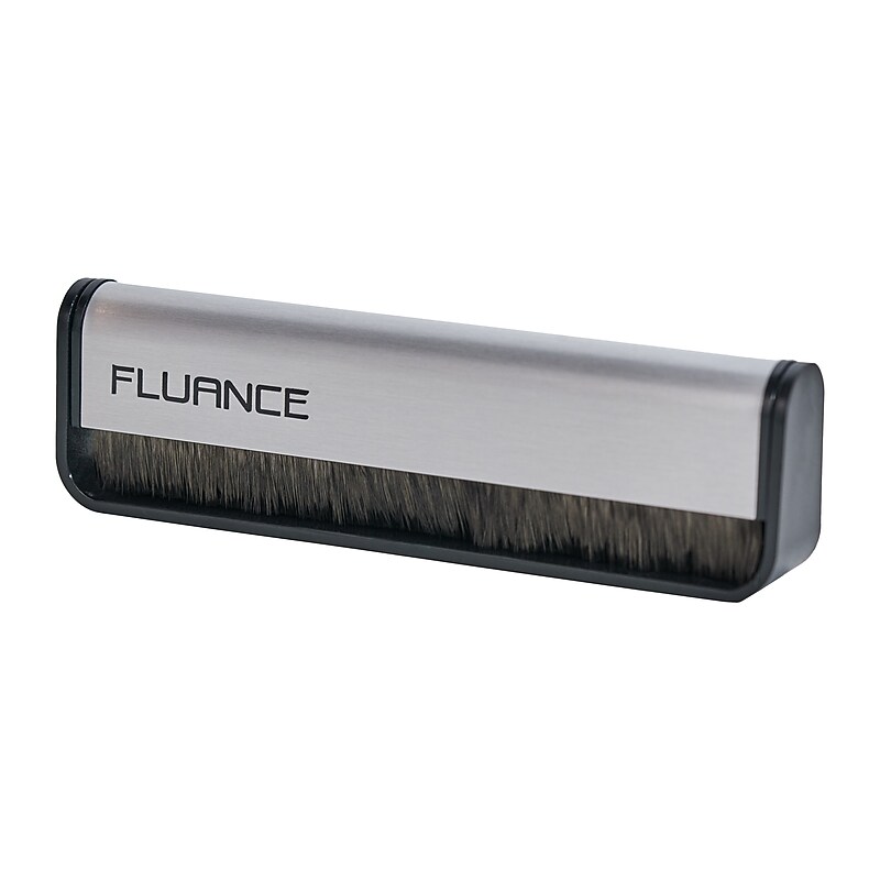 Fluance Anti-Static Carbon Fiber Record Cleaning Brush, Silver (VB50) image 1