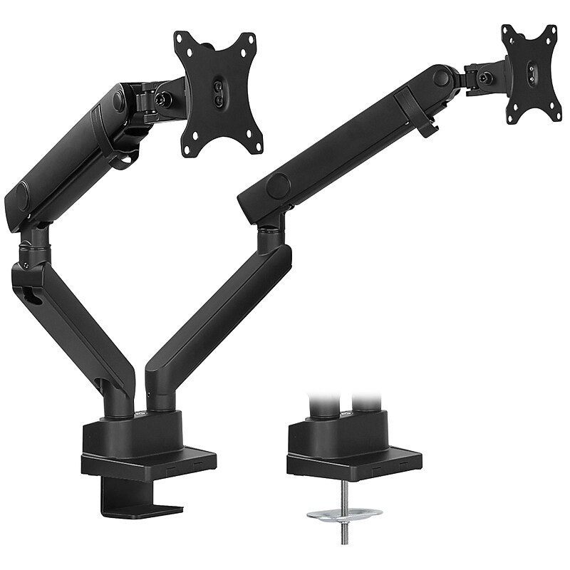 Mount-lt! Dual Monitor Desk Mount, Up to 32" Monitors, Black (MI-2672) image 1