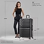 InUSA Aurum 33.66" Hardside Suitcase, 4-Wheeled Spinner, TSA Checkpoint Friendly, Black (IUAUR00XL-BLK)~#|#~83690A95-955D-4F3A-BB1CFBE3A9CC955C_sc7