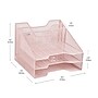 Mind Reader 5-Compartment Metal Desk Organizer, Pink (MESHBOX5-PNK)~#|#~836AC6CC-0F7D-48FA-A3736FD6F66F08AD_sc7