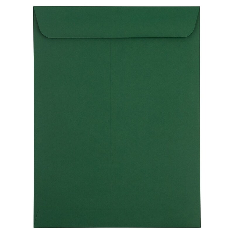 JAM Paper Catalog Envelope 9" x 12", Dark Green, 50/Pack (31287529i) image 1