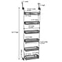 Household Essentials 57" Black Iron & Plastic Overdoor Organizer with Six Baskets, Black (HH2157-1)~#|#~836FDCB9-8C06-405B-AFF9BEDD8BE0010C_sc7