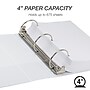 Samsill Earth's Choice Plant-Based Durable  4" View Binder,  3-Ring , Made in USA, White (18997)~#|#~83711953-8329-4107-BDBD21FB178C506F_sc7