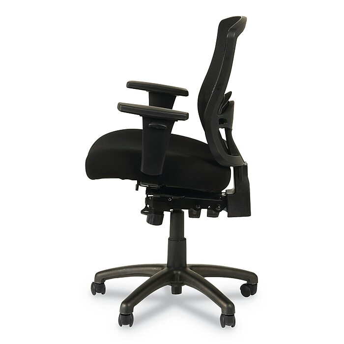 Alera Etros Series Petite Mid Back Multifunction Mesh Chair Black